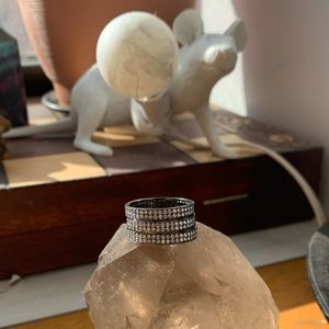 Oxidized Sterling Silver Triple Link Ring 🔮